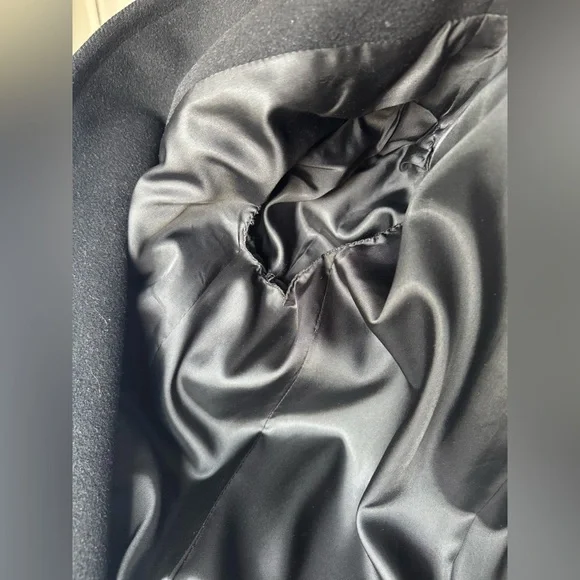 Vintage Coat Made in USA Harve Bernard Women’s Black Ember Wool Coat Sz 6 - Picture 11 of 14